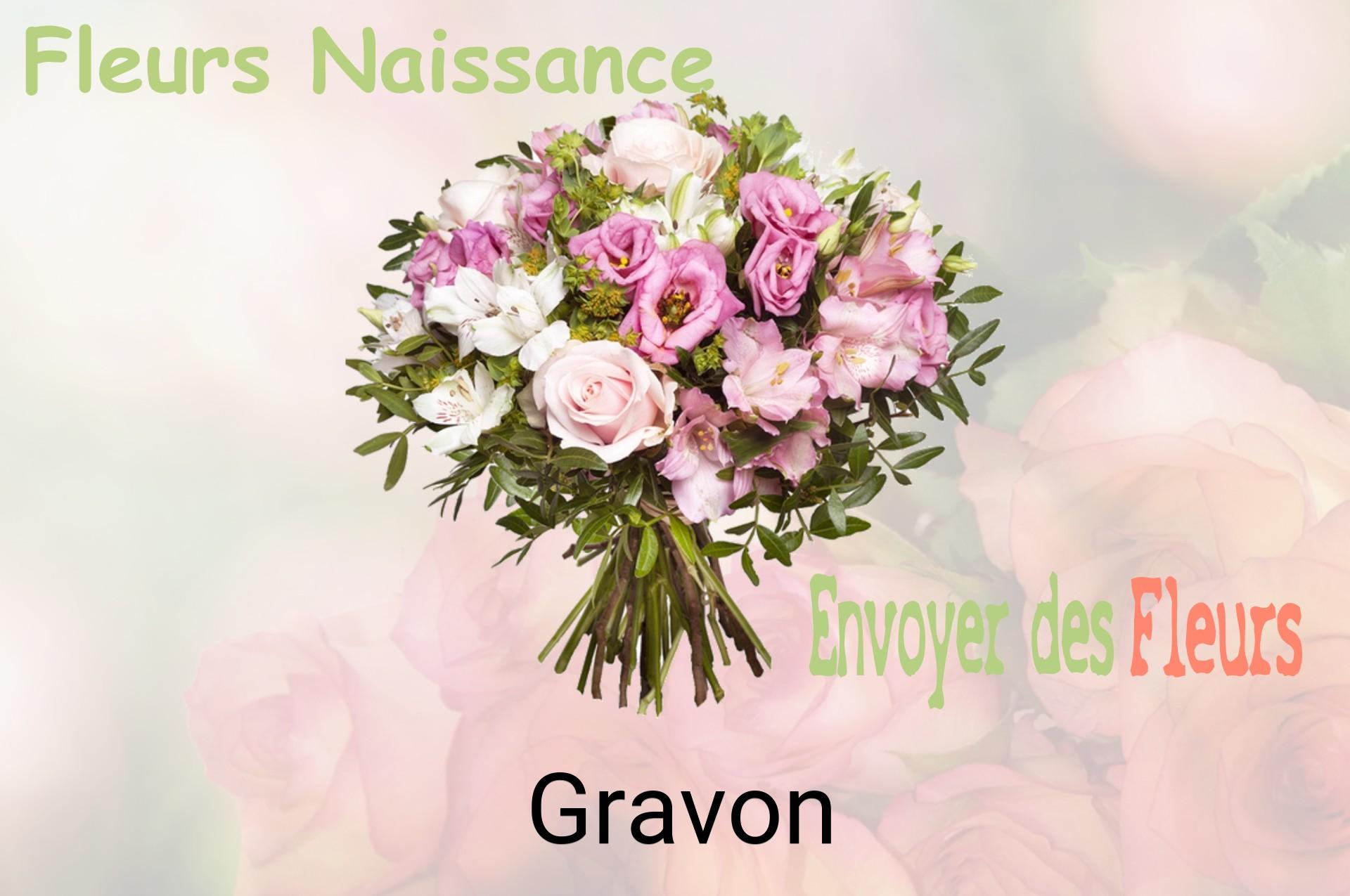 Bouquet de fleurs de naissance livré à Gravon